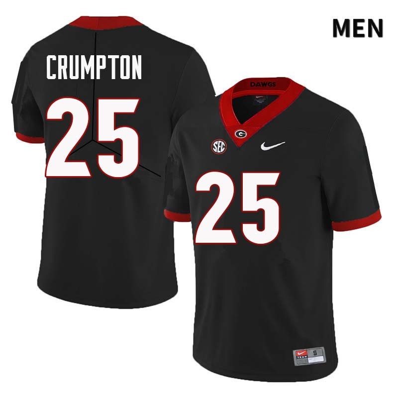 Georgia Bulldogs Men's Ahkil Crumpton #25 Black Stitched College UGA Football Jersey 23NW018TM